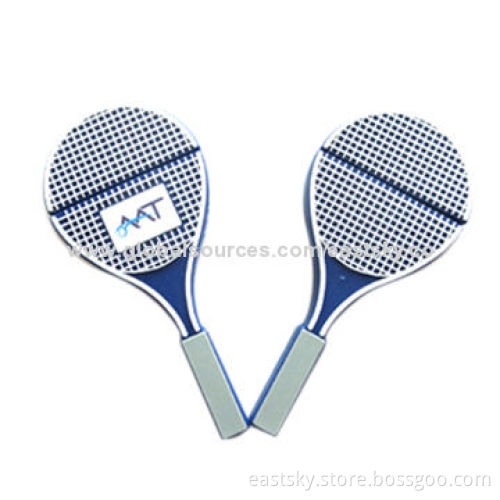 Custom Tennis Racket Shape USB, Made of Soft PVC Material, OEM Orders Welcome